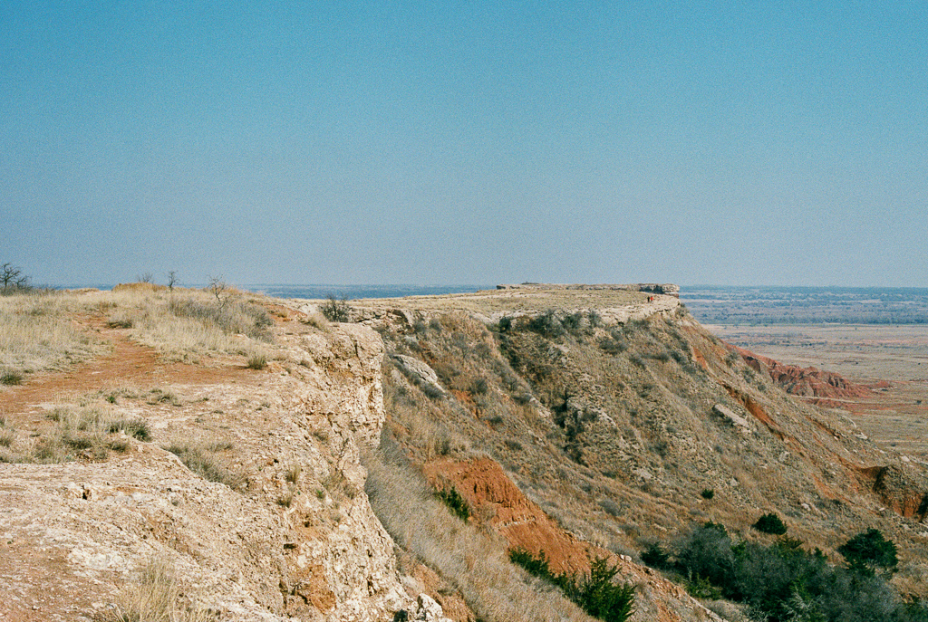 View of the plains from the top of Cathedral Mountain