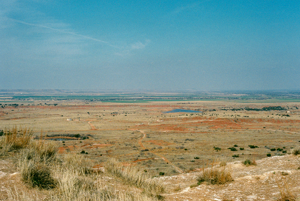 View of the plains from the top of Cathedral Mountain