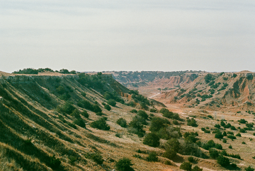 View of the plains from the top of Cathedral Mountain